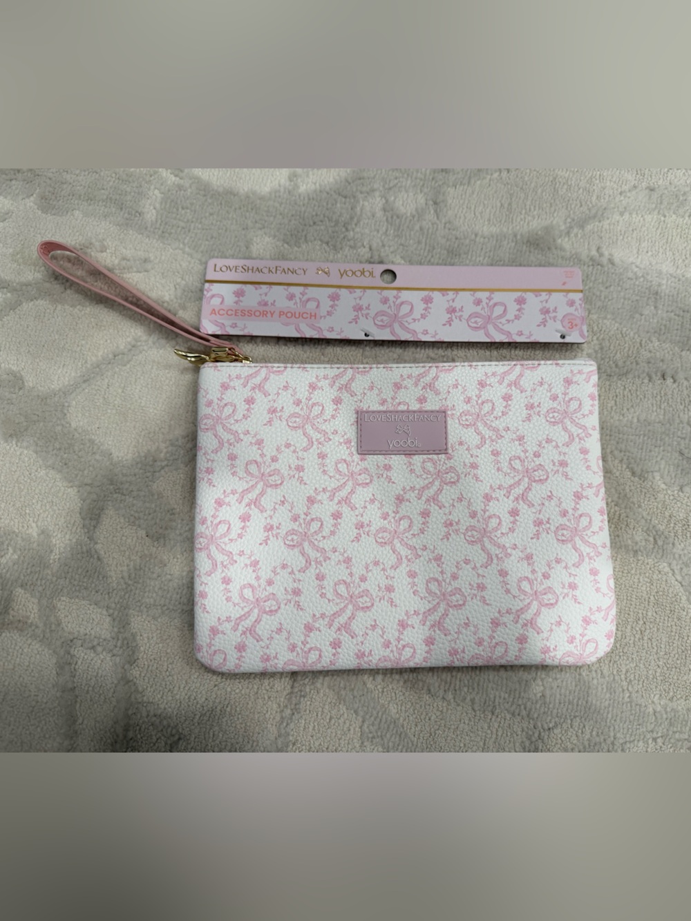 LoveShackFancy x Target Yoobi Coquette Bow Flat Zip Pencil Case and Wristlet